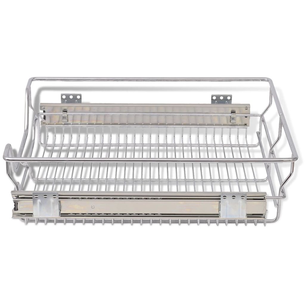 Pull-Out Wire Baskets 2 pcs Silver 500 mm