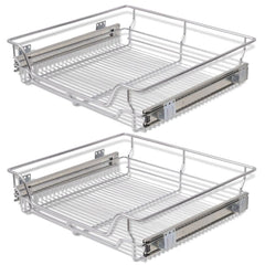 Pull-Out Wire Baskets 2 pcs Silver 600 mm