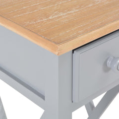 Side Table Grey 27x27x65.5 cm Wood