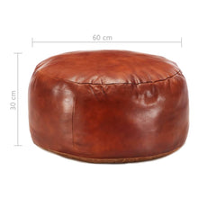 Pouffe Tan 60x30 cm Genuine Goat Leather