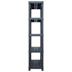 Storage Shelf Racks 2 pcs Black 250 kg 80x40x180 cm Plastic
