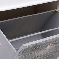 Shoe Cabinet Grey 50x28x98 cm Paulownia Wood