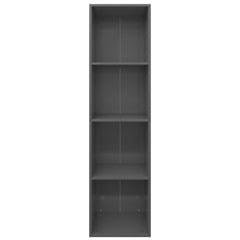 Book Cabinet/TV Cabinet High Gloss Grey 36x30x143 cm Chipboard