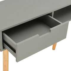 Console Table Grey 80x30x72 cm Solid Pinewood