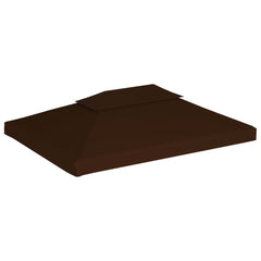2-Tier Gazebo Top Cover 310 g/m² 4x3 m Brown