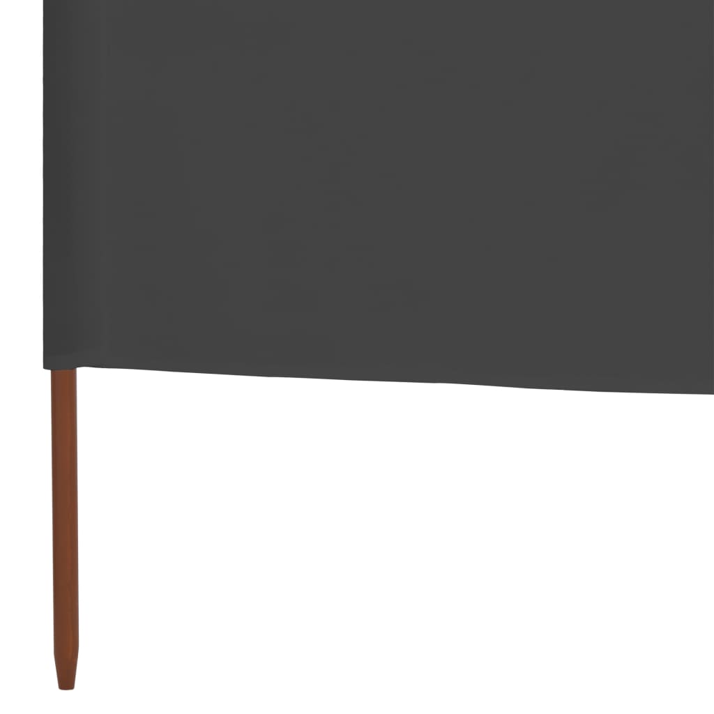 5-panel Wind Screen Fabric 600x120 cm Anthracite