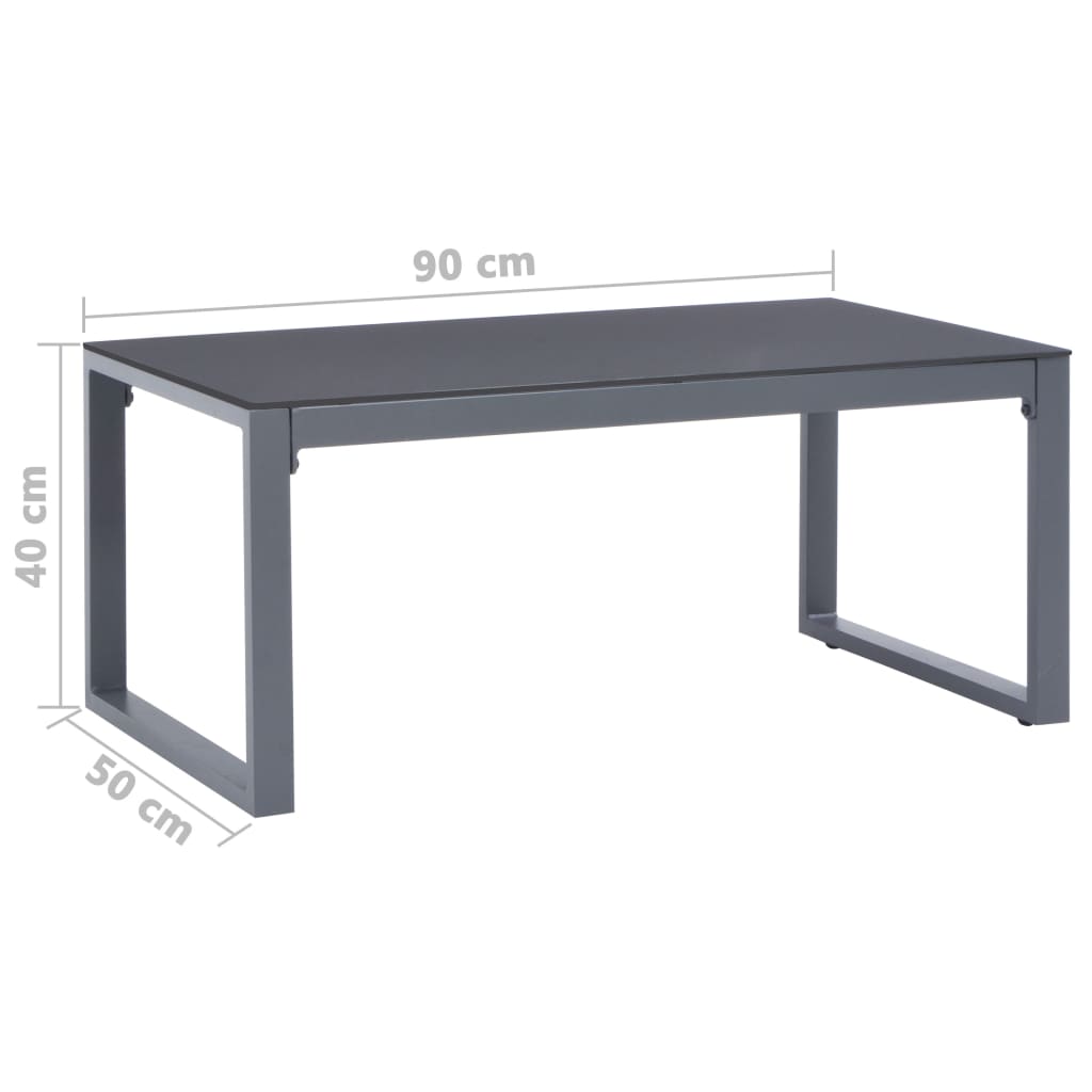 Coffee Table 90x50x40 cm Aluminium