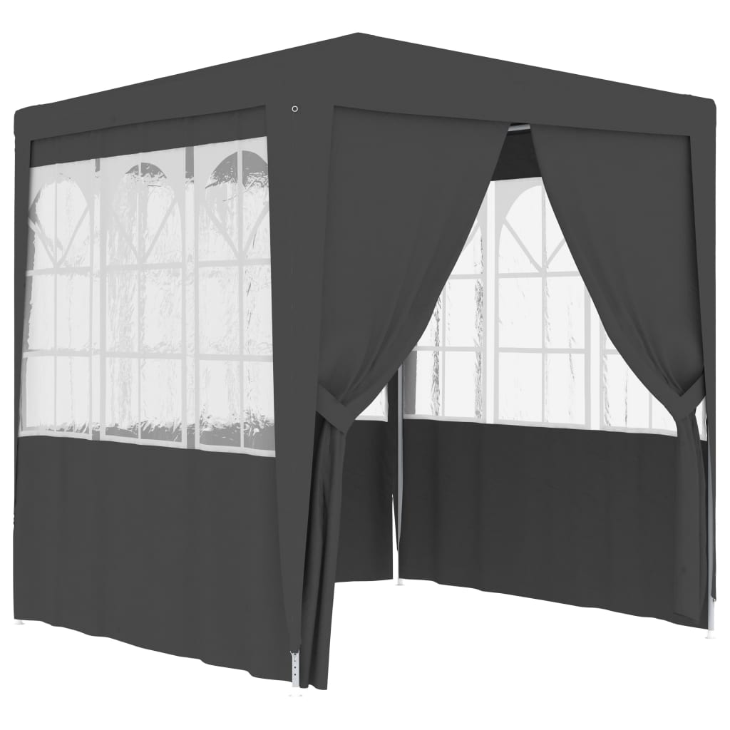 vidaXL Professional Party Tent with Side Walls 2x2 m Anthracite 90 g/mÂ²