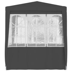 vidaXL Professional Party Tent with Side Walls 2x2 m Anthracite 90 g/mÂ²