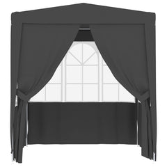 vidaXL Professional Party Tent with Side Walls 2.5x2.5 m Anthracite 90 g/mÂ²