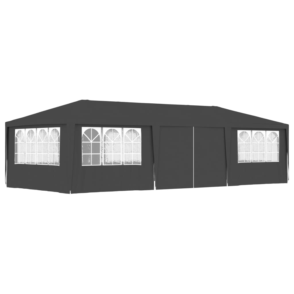 vidaXL Professional Party Tent with Side Walls 4x9 m Anthracite 90 g/mÂ²