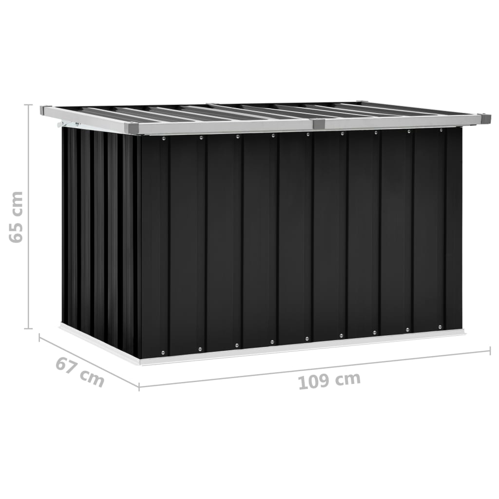 vidaXL Garden Storage Box Anthracite 109x67x65 cm