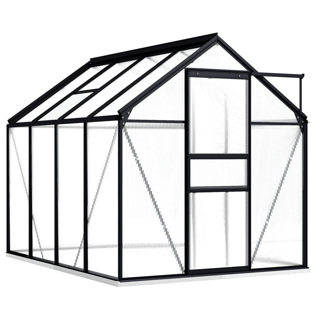vidaXL Greenhouse with Base Frame Anthracite Aluminium 4.75 mÂ²