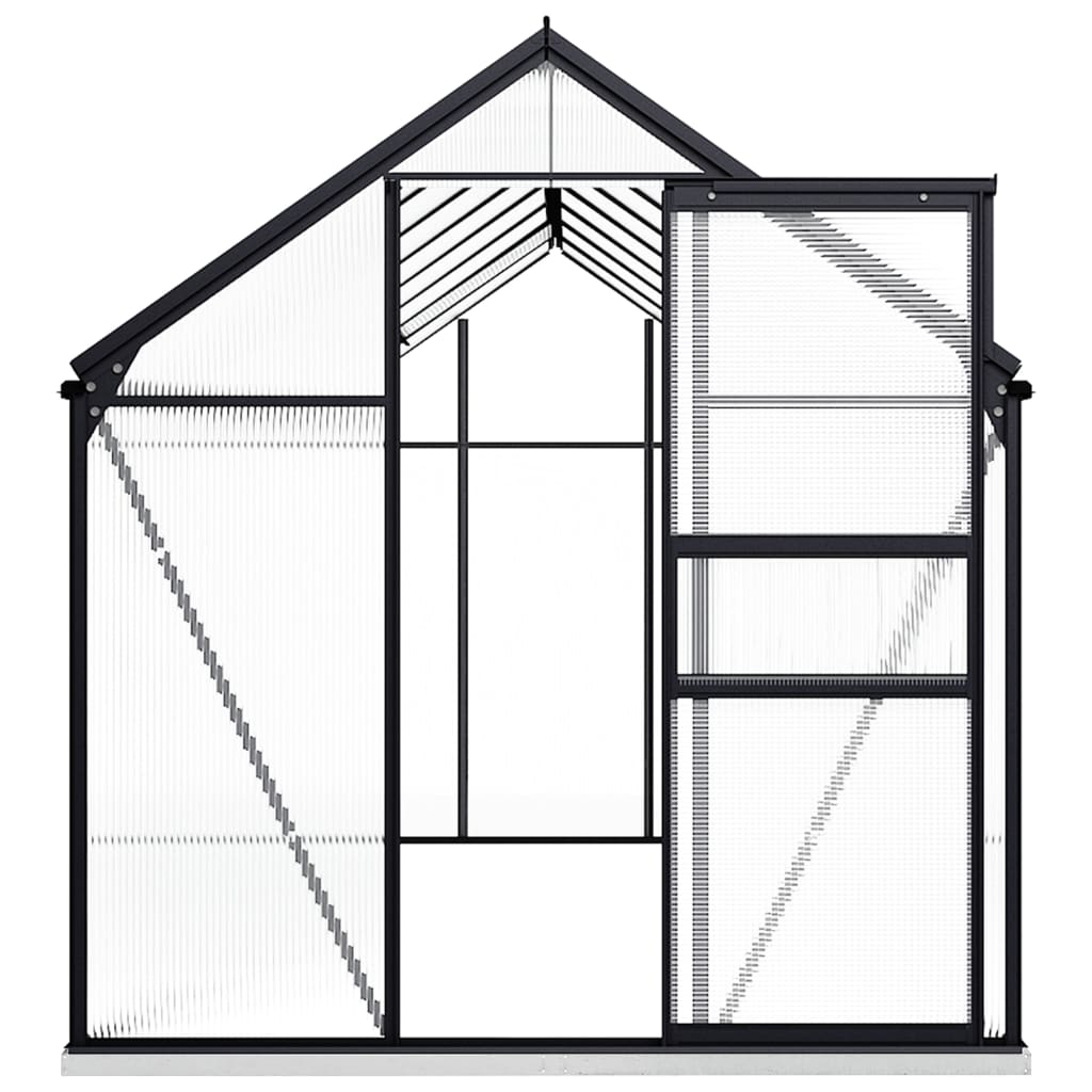 vidaXL Greenhouse with Base Frame Anthracite Aluminium 9.31 mÂ²