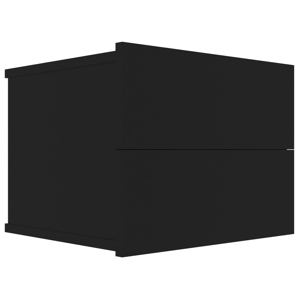 Bedside Cabinets 2 pcs Black 40x30x30 cm Chipboard