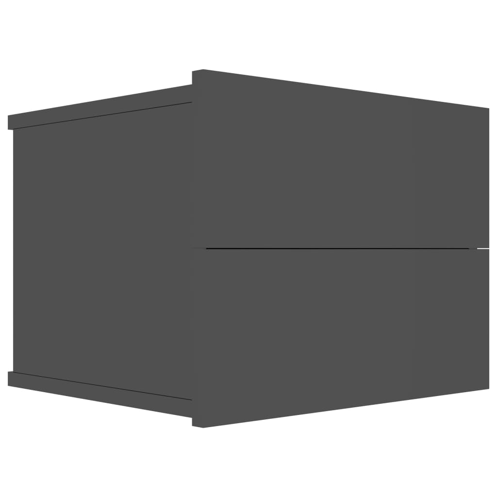 Bedside Cabinets 2 pcs High Gloss Black 40x30x30 cm Chipboard