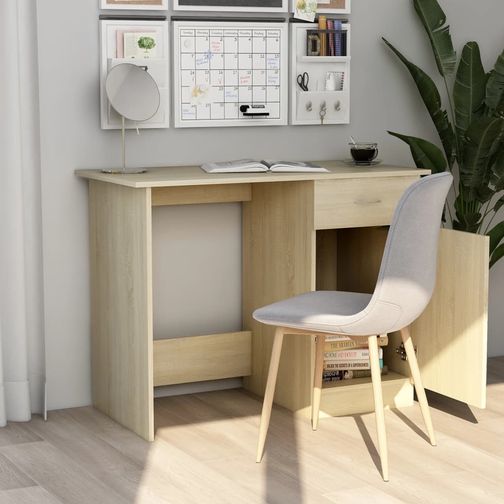 Desk Sonoma Oak 100x50x76 cm Chipboard
