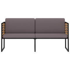vidaXL Garden Bench with Cushions 136 cm Solid Acacia Wood Dark Grey