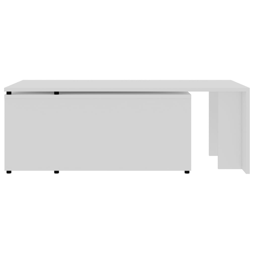 Coffee Table White 150x50x35 cm Chipboard
