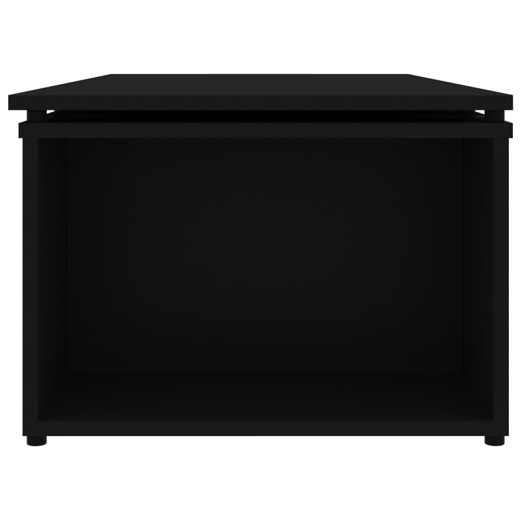 Coffee Table Black 150x50x35 cm Chipboard