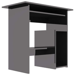 Desk High Gloss Grey 80x45x74 cm Chipboard