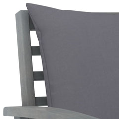 vidaXL Garden Chairs 2 pcs with Dark Grey Cushions Solid Acacia Wood