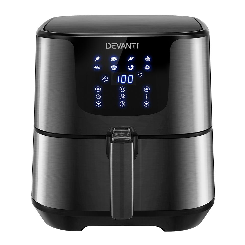 Devanti Air Fryer 7L LCD Fryers Black