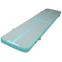 Everfit 3m x 1m Air Track Mat Gymnastic Tumbling Mint Green and Grey