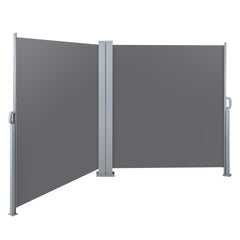 Instahut Side Awning Sun Shade Outdoor Retractable Privacy Screen 1.8MX6M Grey
