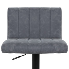 Artiss 2x Bar Stools Vintage Leather Gas Lift Grey