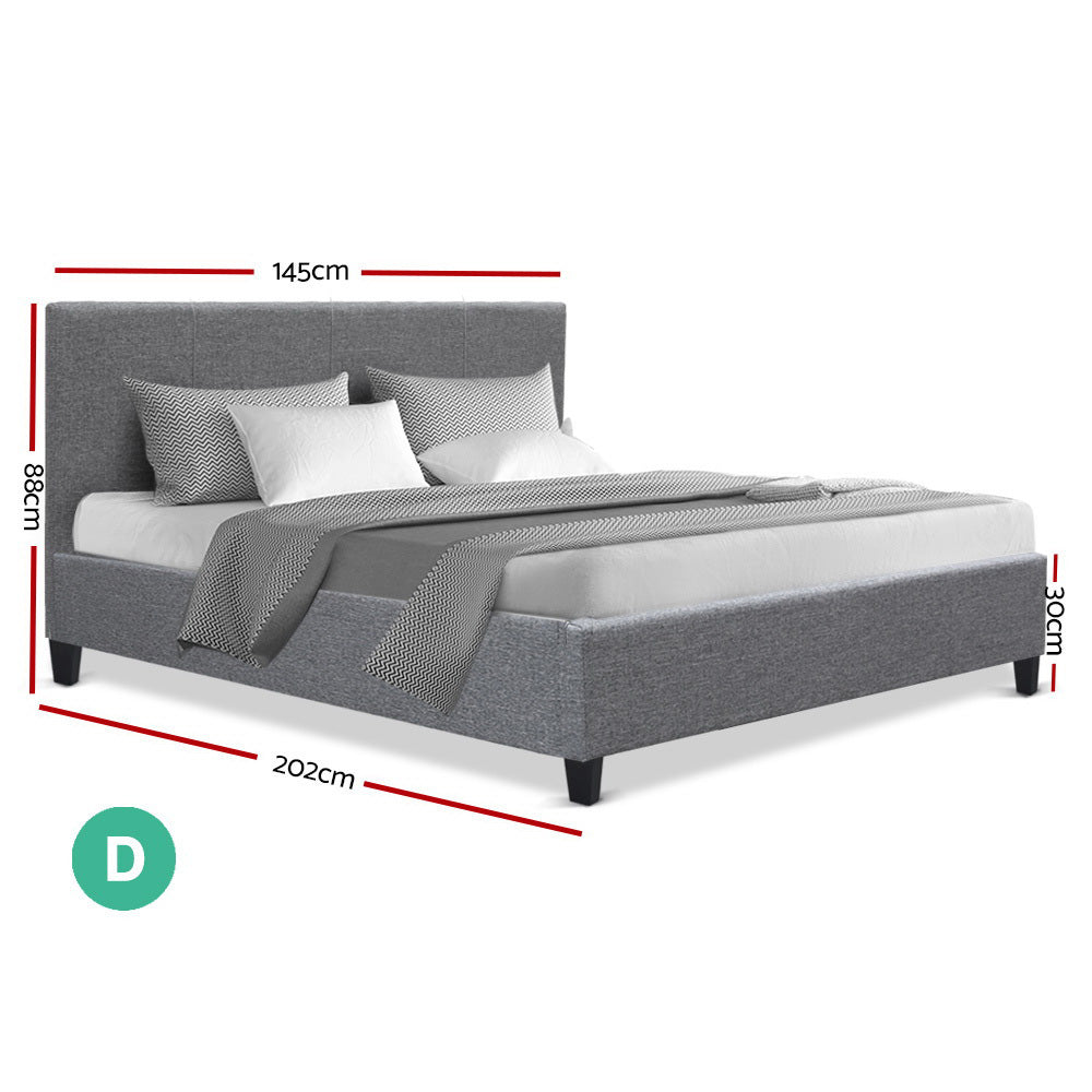 Artiss Bed Frame Double Size Grey NEO