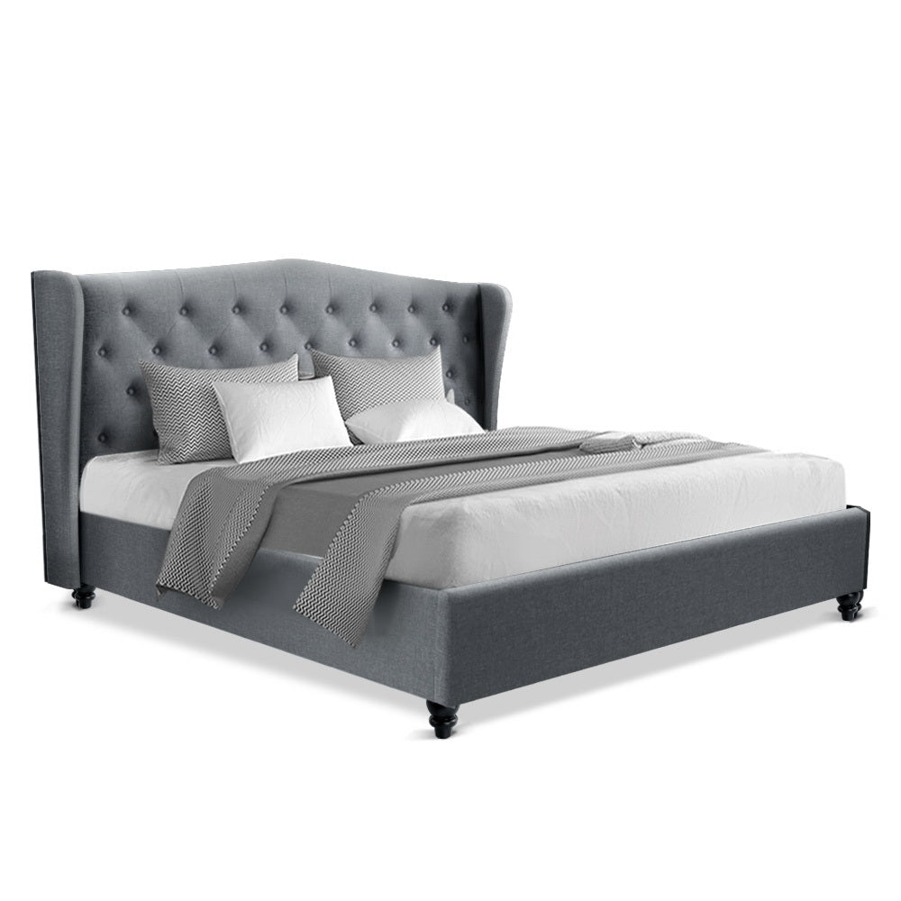 Artiss Bed Frame King Size Grey PIER