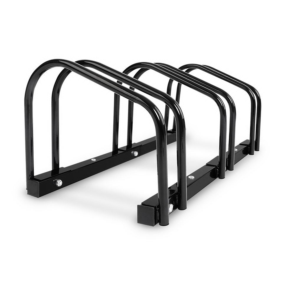 Weisshorn 3 Bike Stand Rack Bicycle Storage Floor Parking Holder Cycling Black