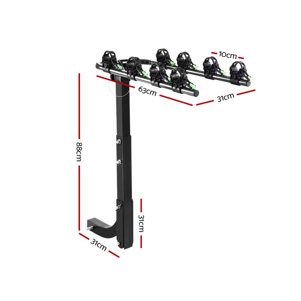 Giantz 4 Bicycle Carrier Bike Rack Car Rear Hitch Mount 2