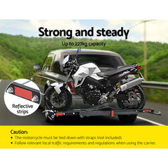 Giantz Motorcycle Motorbike Carrier Rack Arm Dirt Bike Ramp 2