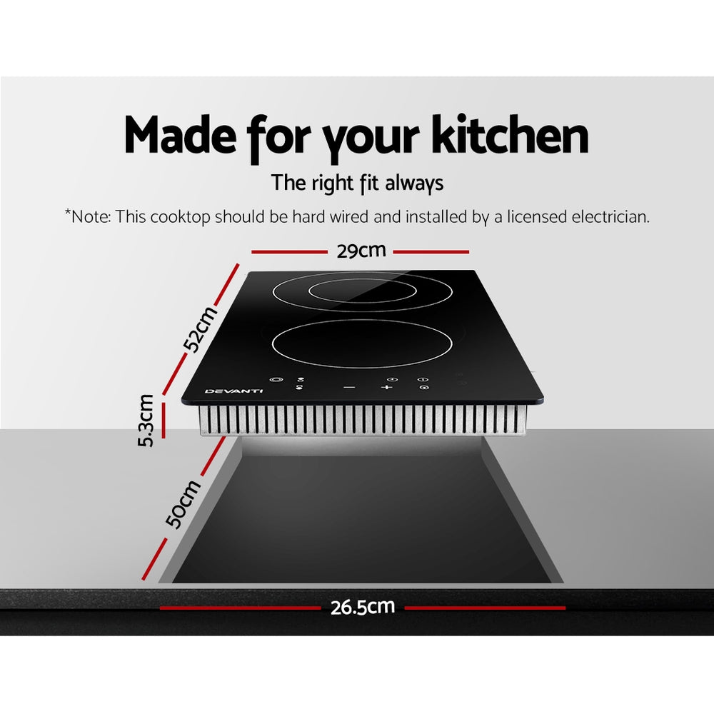 Devanti Electric Ceramic Cooktop 30cm