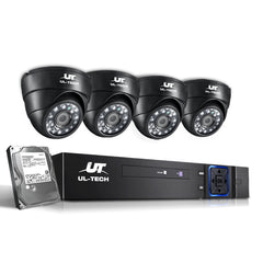 UL-tech CCTV Security System 4CH DVR 4 Cameras 1TB Hard Drive