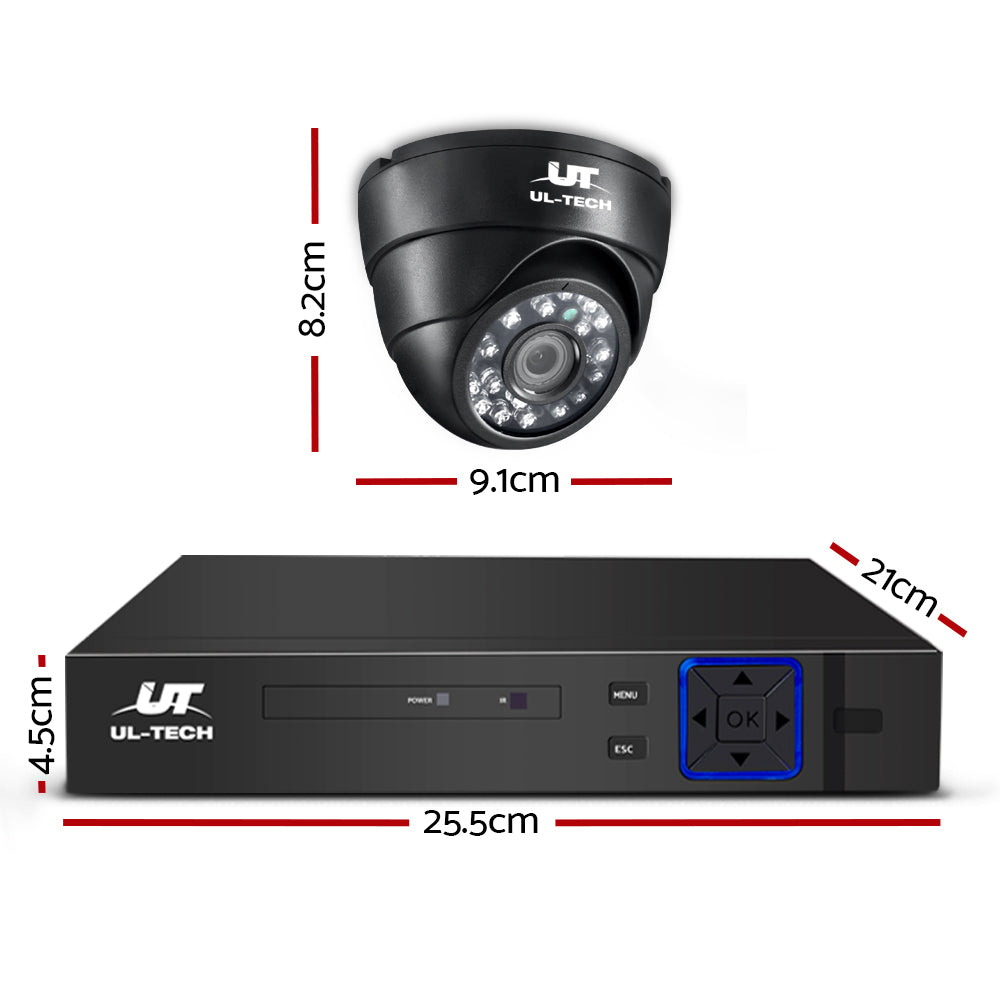 UL-tech CCTV Security System 4CH DVR 4 Cameras 1TB Hard Drive