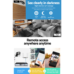 UL-tech CCTV Security System 8CH DVR 4 Cameras 1080p