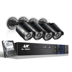 UL-tech CCTV Security System 8CH DVR 4 Cameras 1TB Hard Drive