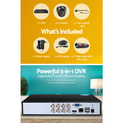 UL-tech CCTV Security System 8CH DVR 4 Cameras 1080p