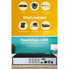 UL-tech CCTV Security System 8CH DVR 8 Cameras 1080p