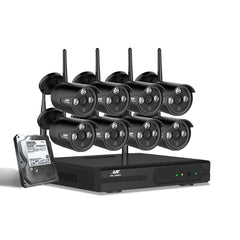 UL-tech Wireless CCTV Security System 8CH NVR 3MP 8 Bullet Cameras 2TB