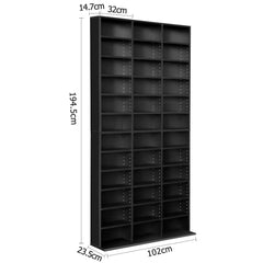 Artiss Bookshelf CD Storage Rack - BERT Black