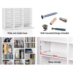 Artiss Bookshelf CD Storage Rack - BERT White