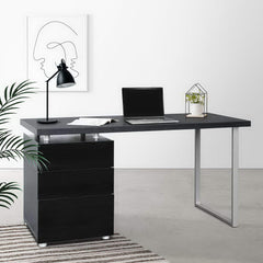 Artiss Computer Desk Drawer Black 140CM