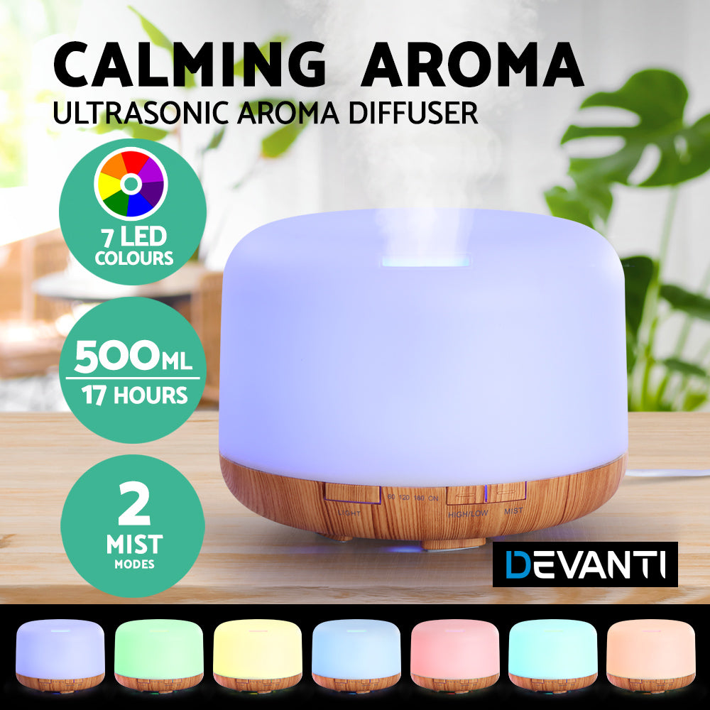 Devanti Aroma Diffuser Aromatherapy Humidifier 500ml