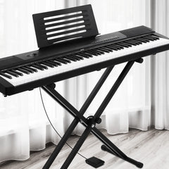 Alpha 88 Keys Electronic Piano Keyboard Digital Electric w/ Stand Sustain Pedal