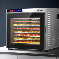 Devanti 10 Trays Food Dehydrator Stainless Steel Tray