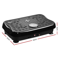 Everfit Vibration Machine Platform Vibrator With Resistance Rope Home Gym Black